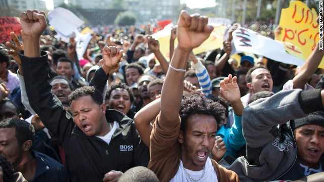 African migrants protest, push for asylum in Israel