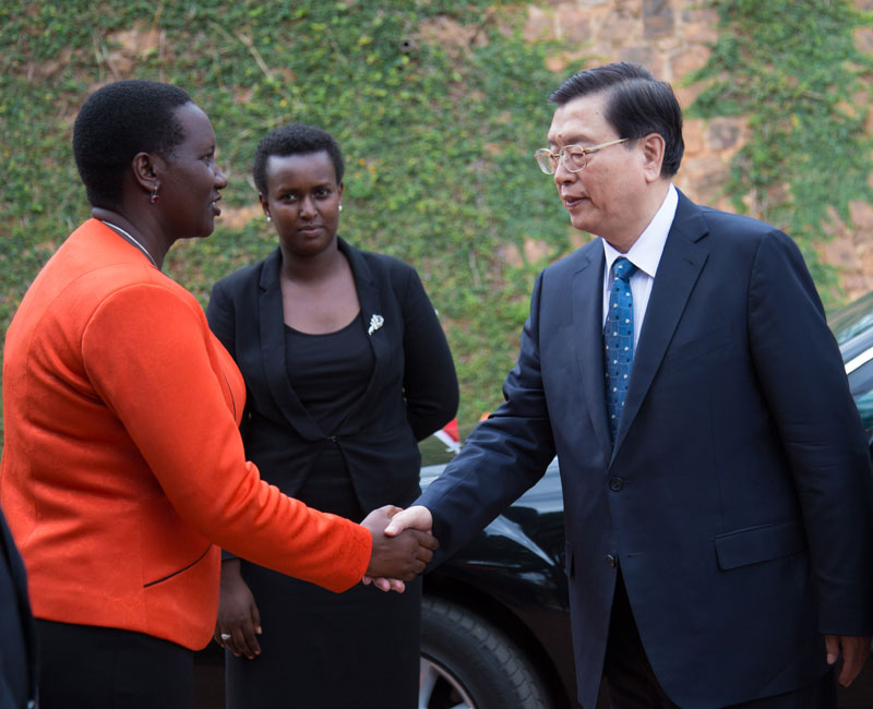 Leader of Chinese Congress Visits Rwanda