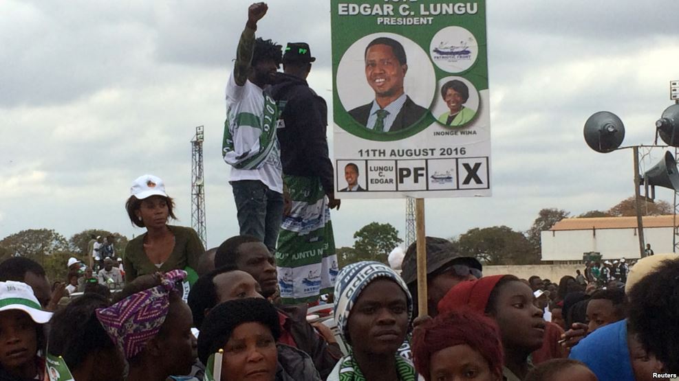 Zambia’s Lungu Keeps Slim Lead with Half of Votes Counted