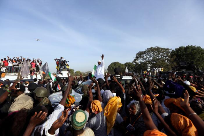 Gambians Celebrate New President’s Arrival After Veteran Ruler Flees