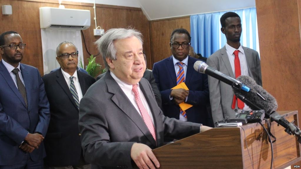 UN Chief Makes Surprise Visit to Somalia to Focus on Famine