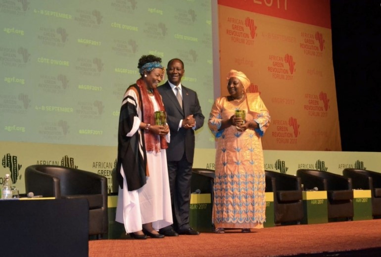 Two African Women Bag Food Prize Award