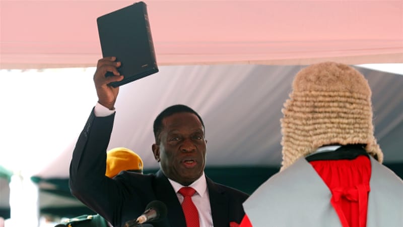 ZIMBABWE: MNANGAGWA SWORN IN AS ZIMBABWE’S PRESIDENT