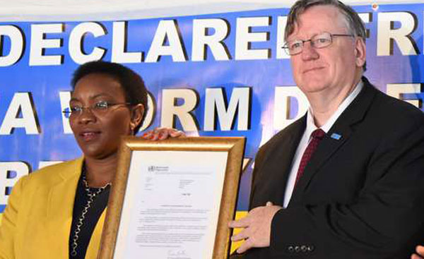 WHO Commends Kenya Government on Guinea Worm Eradication
