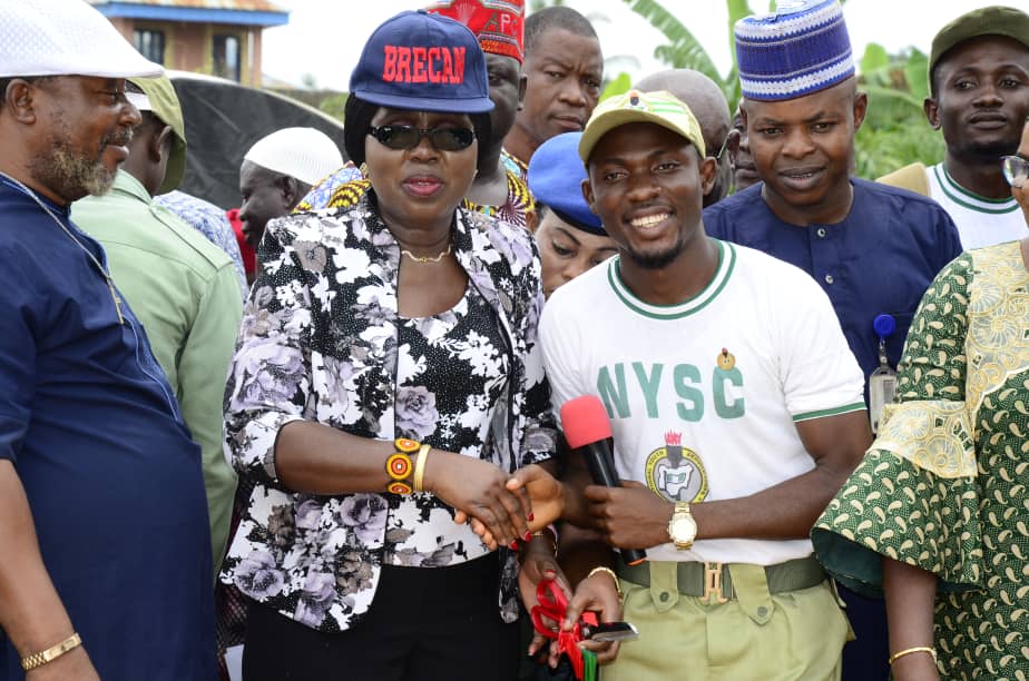 Mrs Akeredolu Commissions Pedestrian Bridge Built by a Youth Corp Member