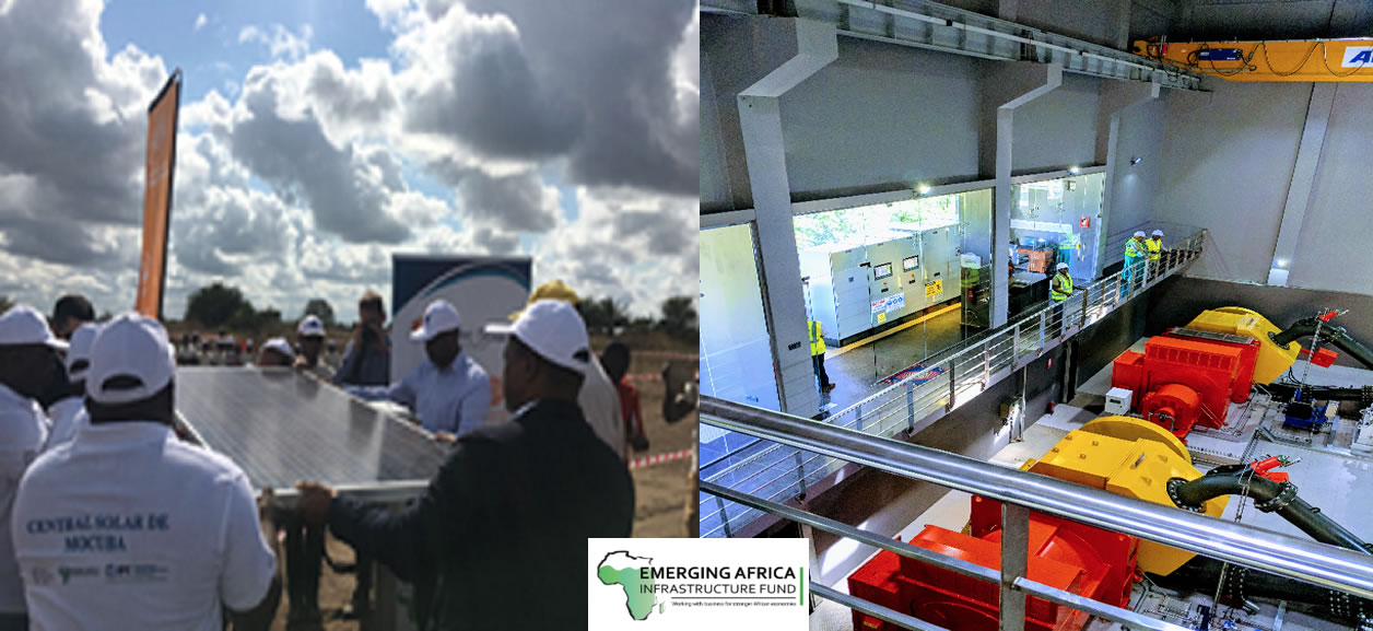 EAIF-backed clean energy projects see power flow from hydro station in Uganda and work start on 40MW solar plant in Mozambique in same week