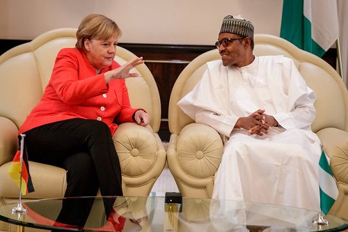 Nigerian President Muhammadu Buhari, Angela Merkel meet in Aso Rock