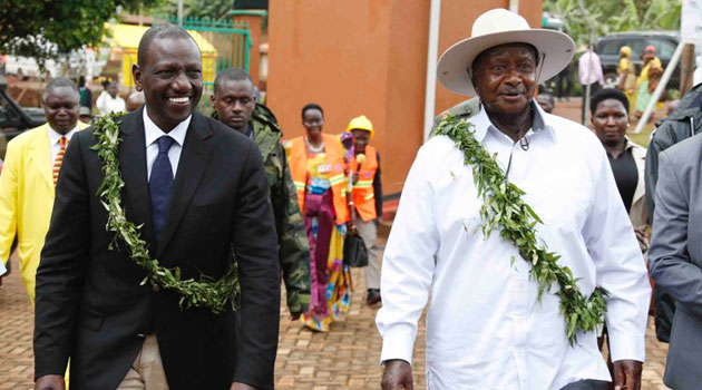 DP Ruto holds talks with President Museveni, launch road project