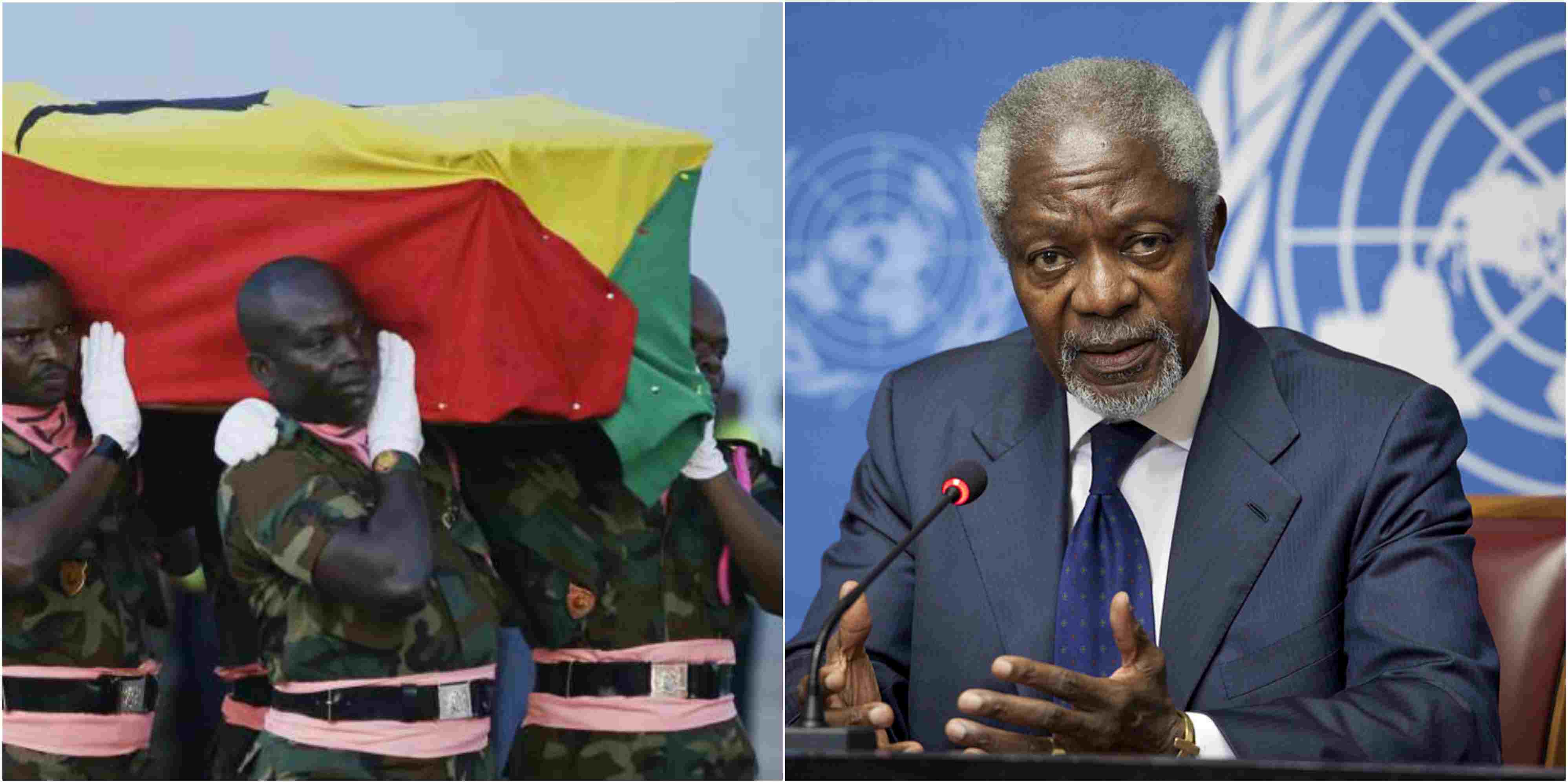 Body of Kofi Annan receives hero’s welcome upon landing in Ghana