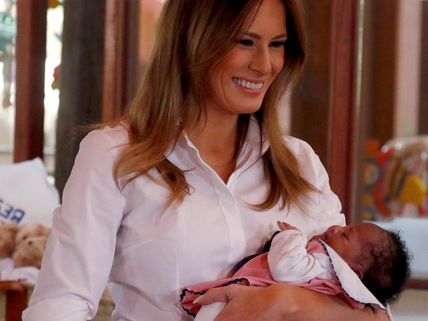 Melania Trump samples wildlife, dances with kids in Kenyan trip