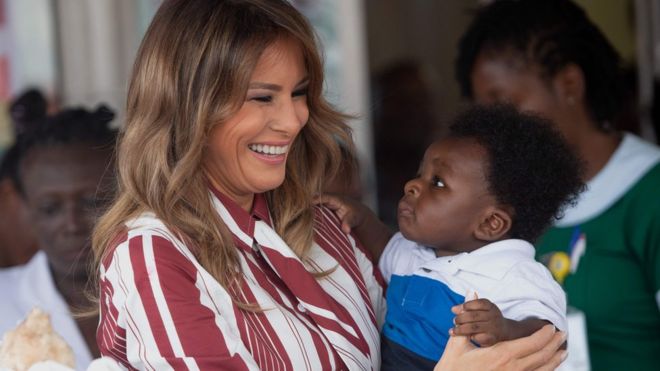 Melania Trump Visits Baby Center in Ghana