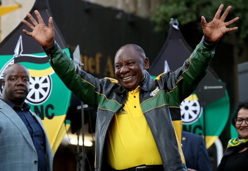 Ramaphosa, Supporters Celebrate ANC’s Victory