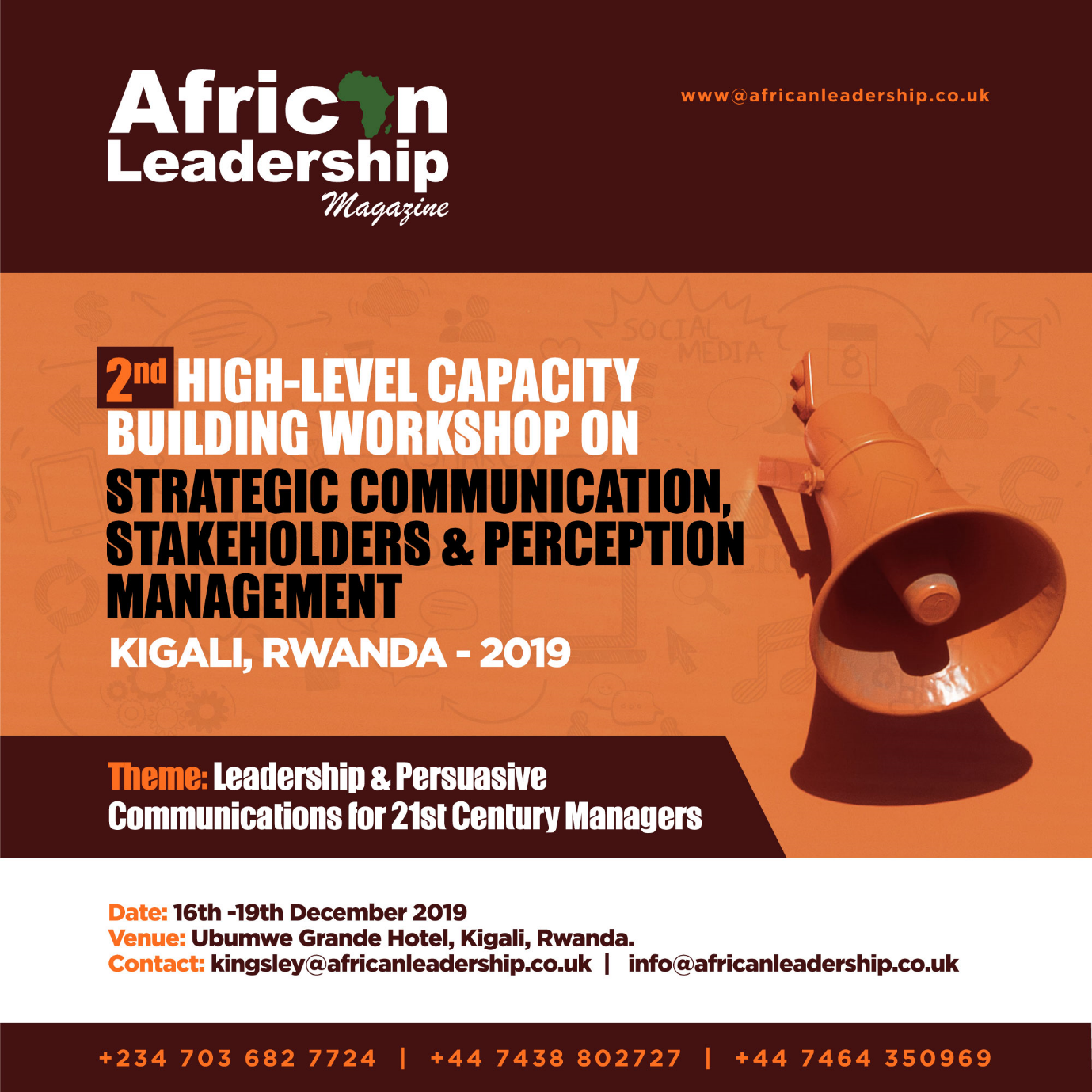 2nd High-level Capacity Building Workshop on Strategic Communication, Stakeholders & Perception Management