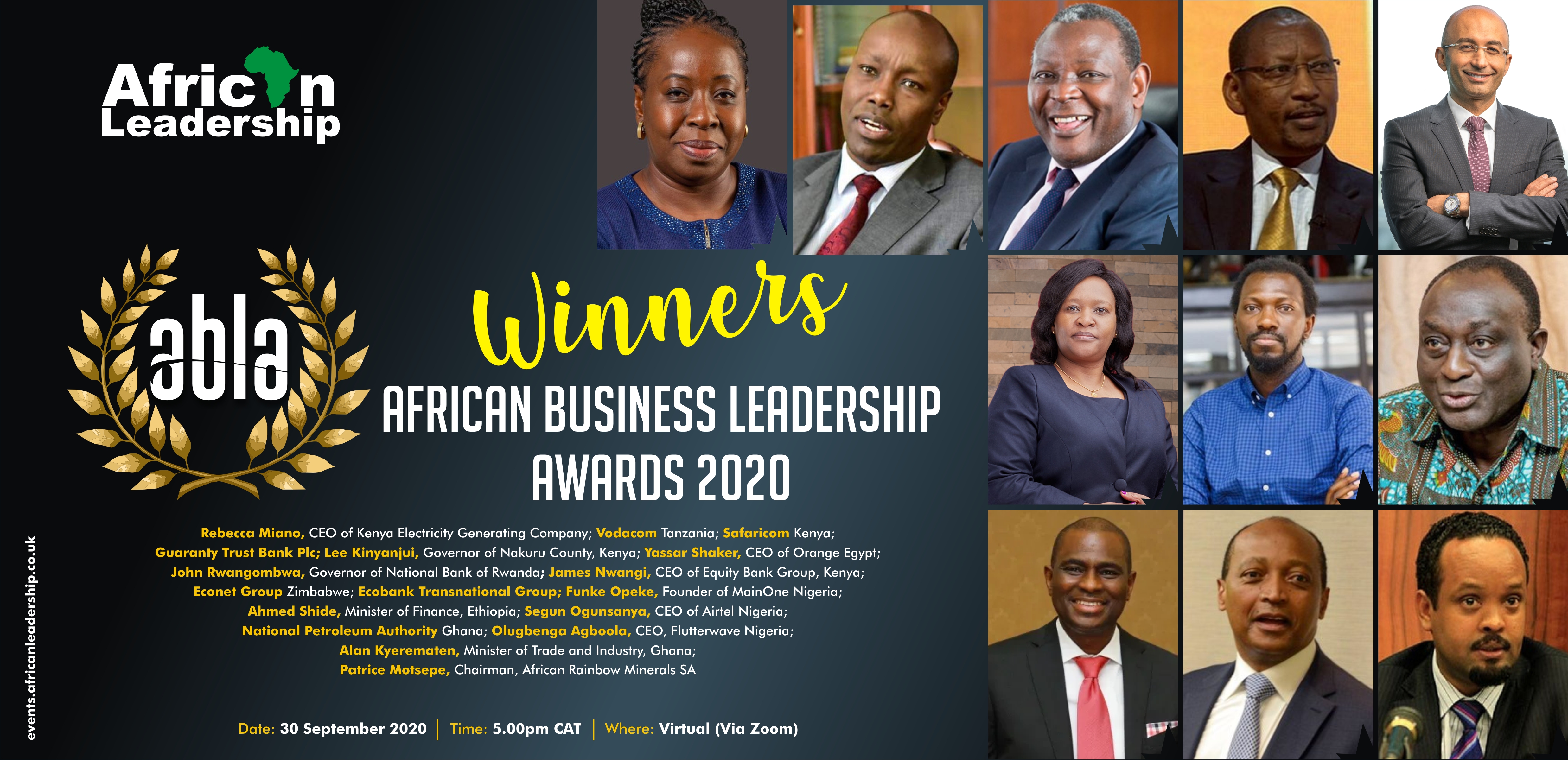 BREAKING: African Leadership Magazine Unveils Winners for The African Business Leadership Awards 2020