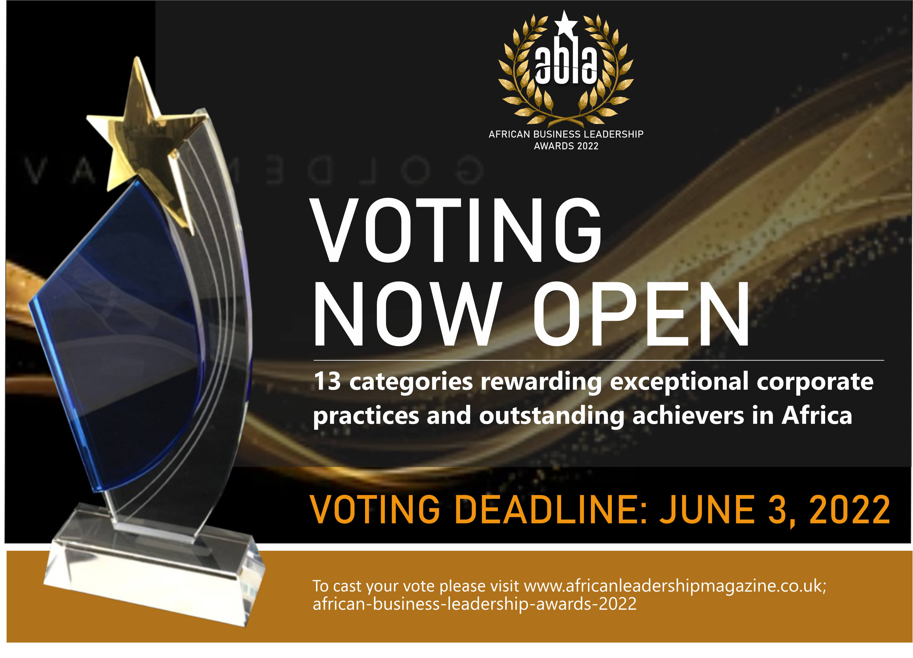 PUBLIC VOTING FOR AFRICAN BUSINESS LEADERSHIP AWARDS (ABLA) 2022 COMMENCES ONLINE