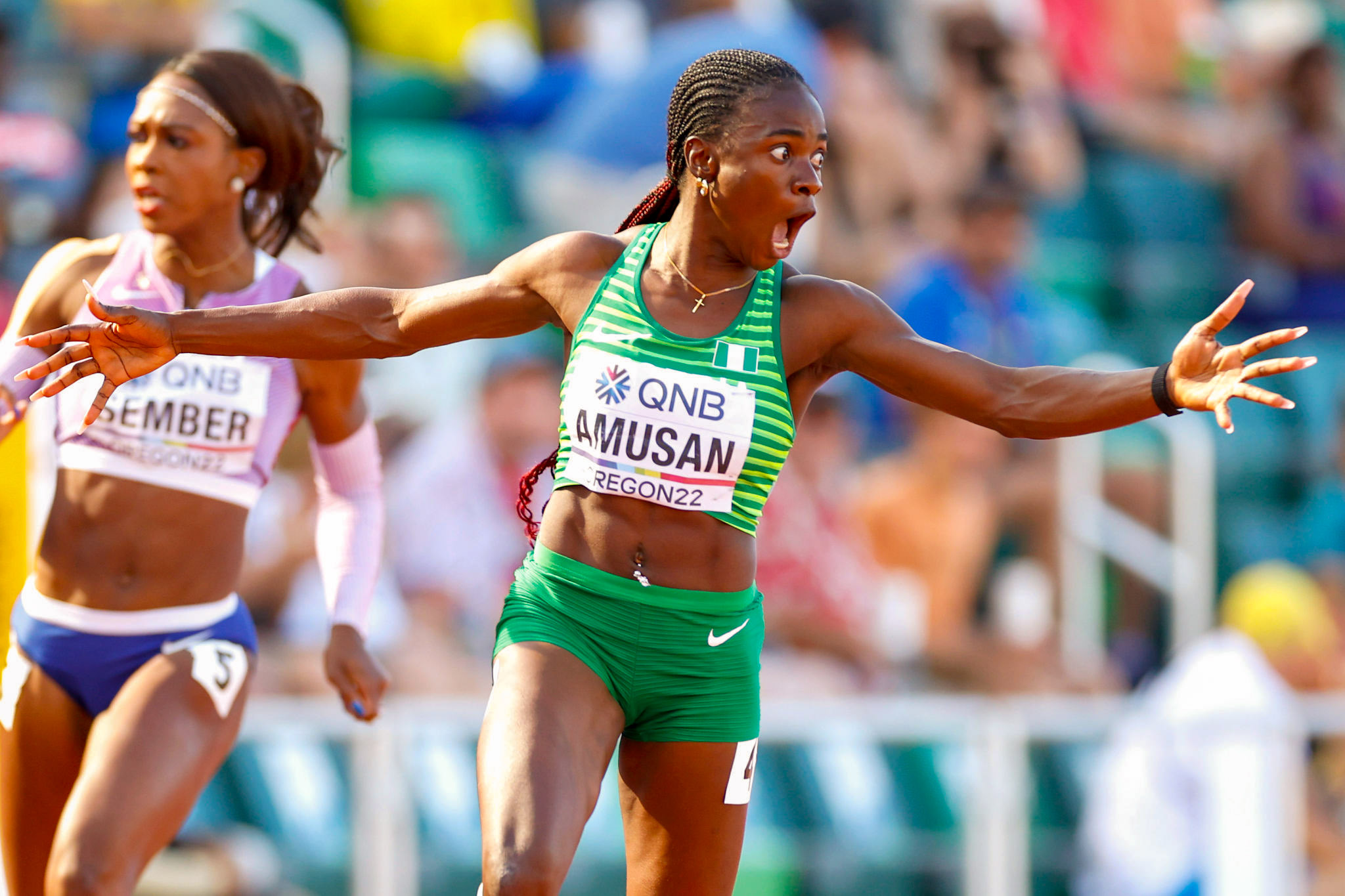 Tobi Amusan sets world record in the women’s 100m hurdles, wins gold