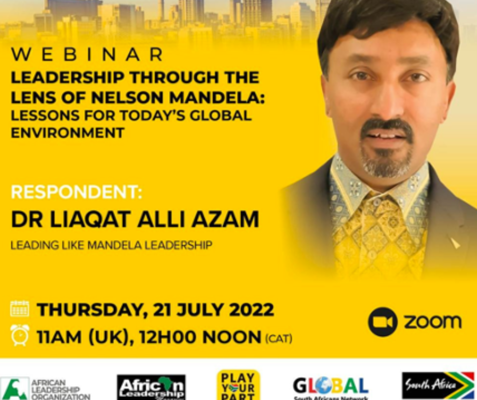 Leadership Begins with Self-Leadership – Dr. Liaqat Alli Azam