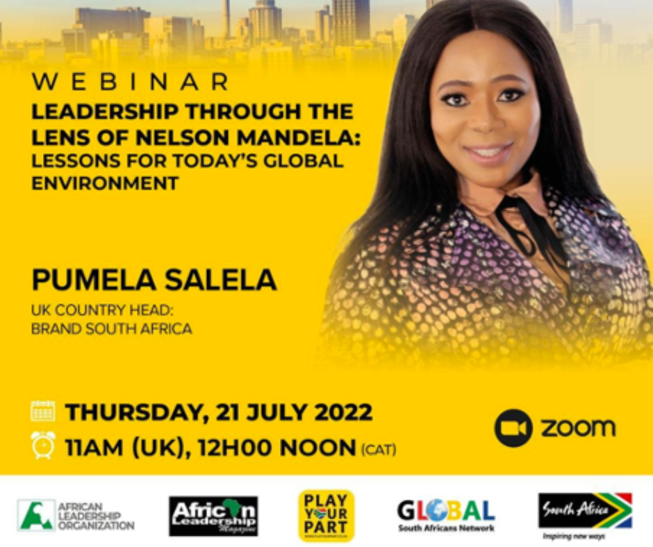 Brand South Africa Restates Commitment to the Promotion of Nelson Mandela’s Legacies – Pumela Salela, UK Country Head, Brand South Africa