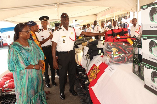 Member of British Royal Army Menri, Donates Fire-Fighting Equipment to Ghana