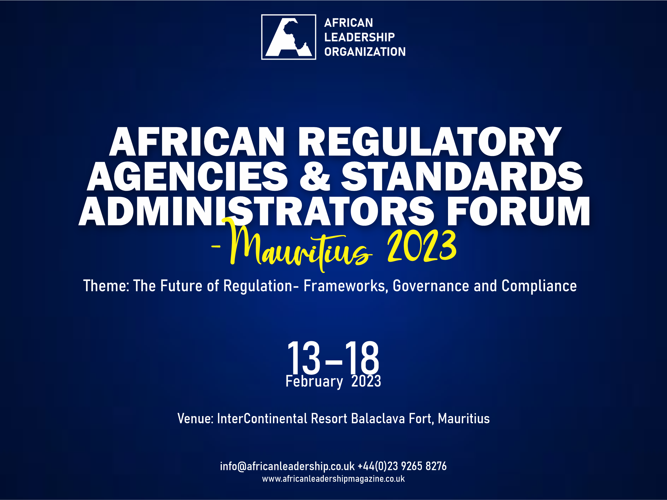 African Regulatory Agencies and Standards Administrators Forum – Mauritius 2023