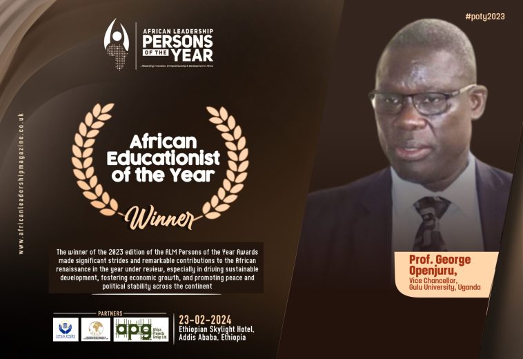 Professor Openjuru, Vice-Chancellor of Gulu University Honoured as the African Educationist of the Year at the 12th POTY in Ethiopia